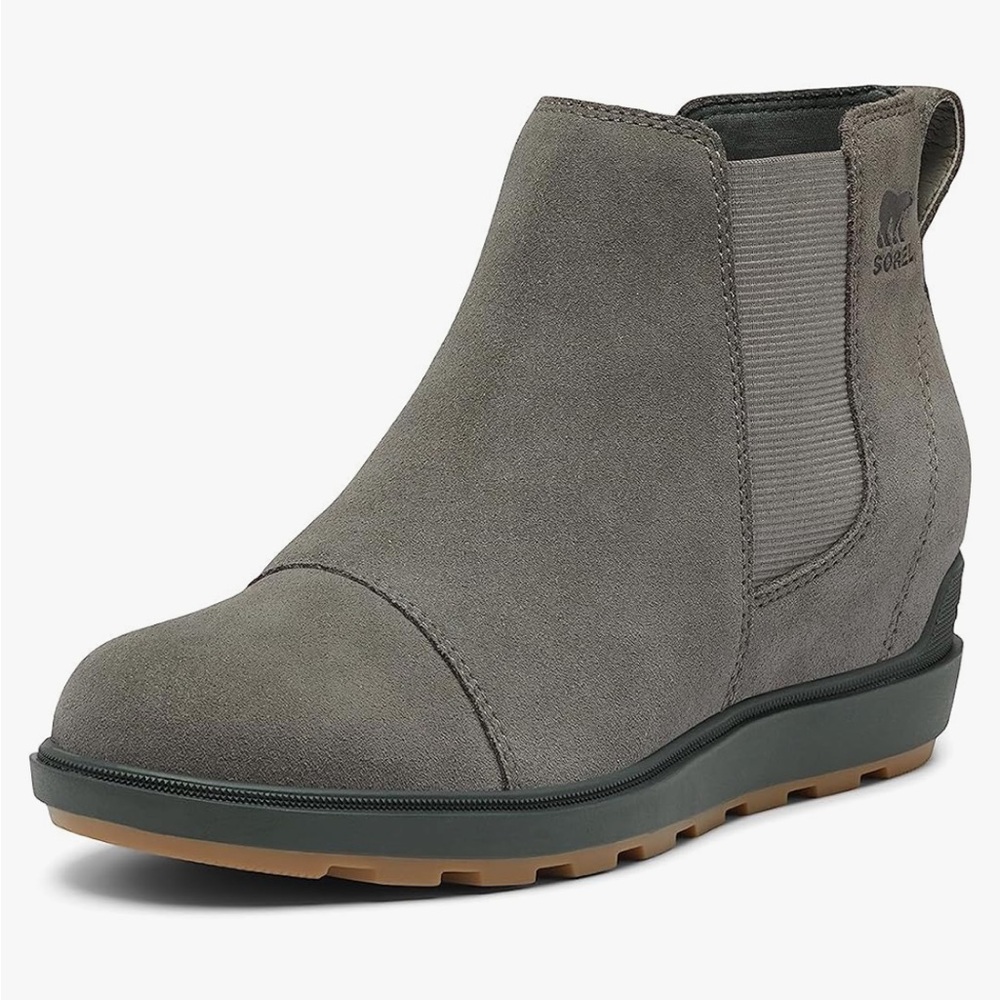 Sorel Gray Ankle Boots with Elastic Panels